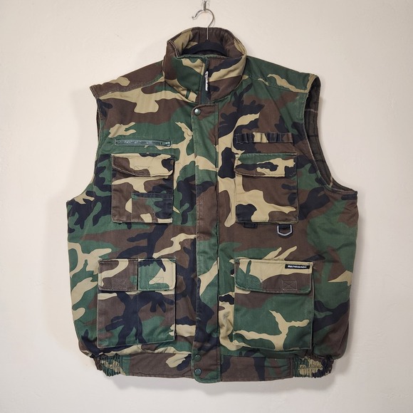 Renegade Other - Renegade Mens 2XL Camouflage Utility Vest Insulated Outdoor Workwear